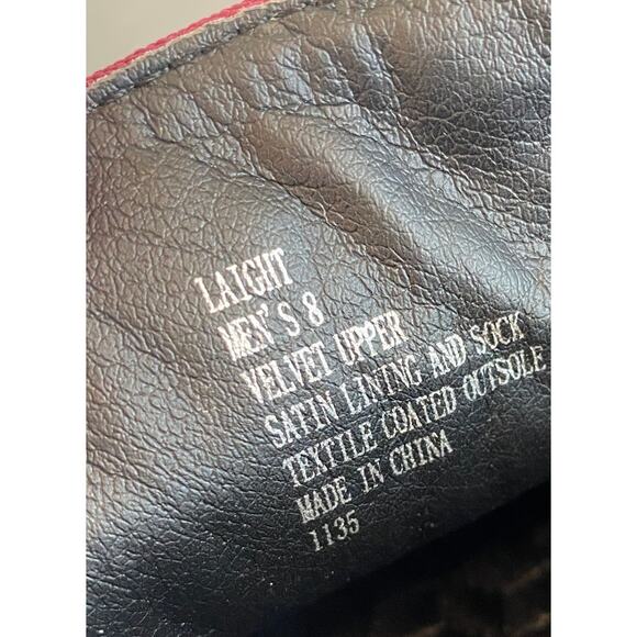 Steve Madden Laight Slip On Velvet Loafers Men Size 8 Wine Luxury Quilted Lined - Picture 8 of 8